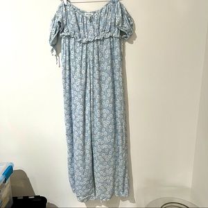 Saint Helene Off shoulder Floral print Wide Leg jumpsuit